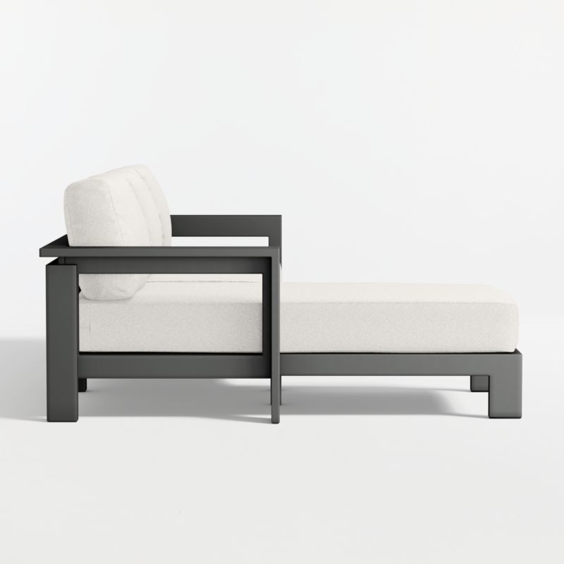 Walker 2-Piece Left-Arm Chaise Metal Outdoor Sectional with Canvas Canvas Sunbrella ® Cushions