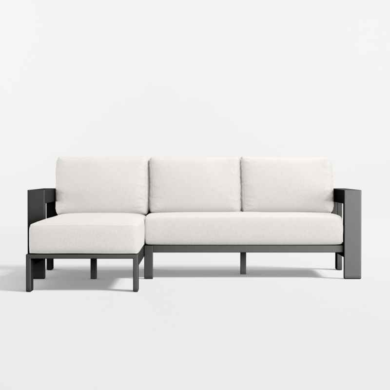 Viewing product image Walker 2-Piece Left-Arm Chaise Metal Outdoor Sectional with Canvas Canvas Sunbrella ® Cushions - image 1 of 10