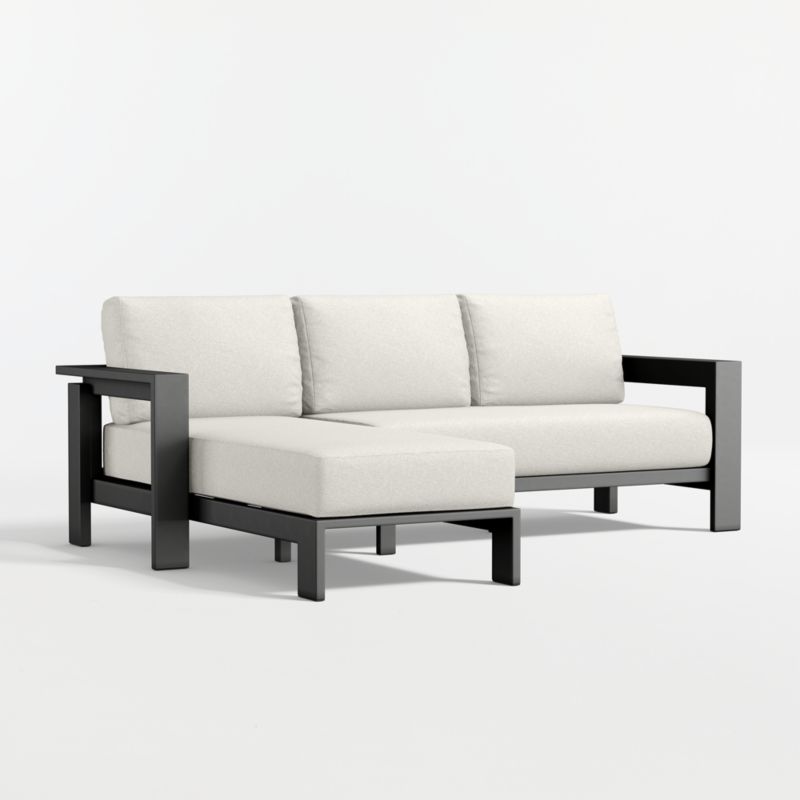 Walker 2-Piece Left-Arm Chaise Metal Outdoor Sectional with Canvas Natural Sunbrella ® Cushions - image 6 of 9