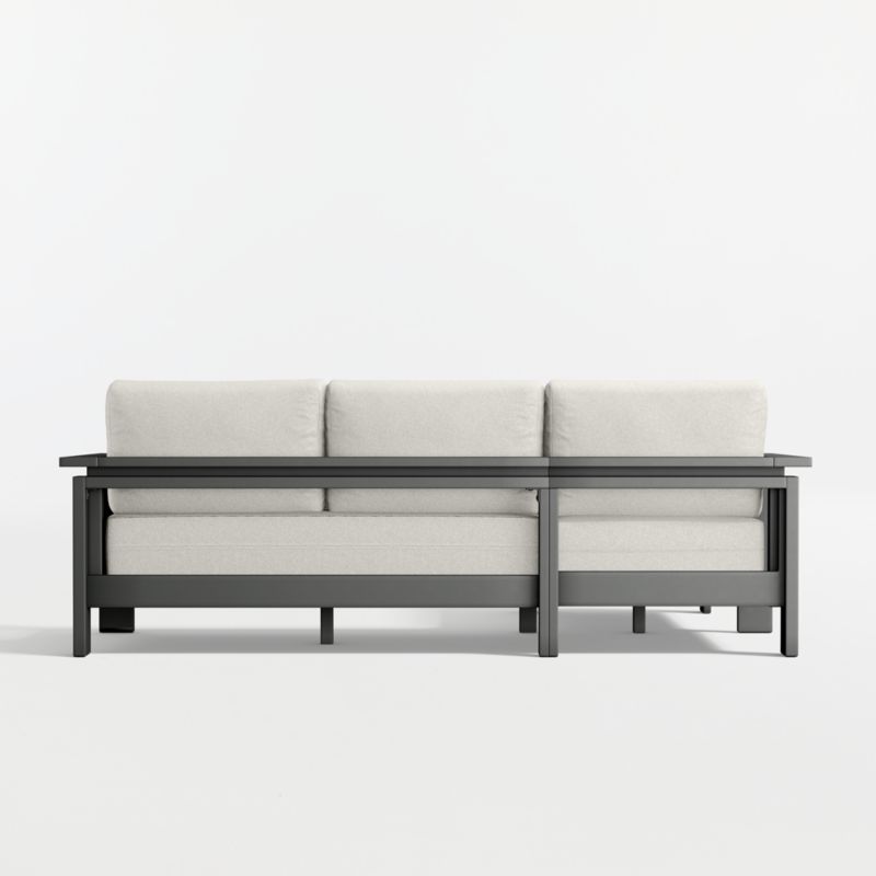 Walker 2-Piece Left-Arm Chaise Metal Outdoor Sectional with Canvas Natural Sunbrella ® Cushions - image 8 of 9