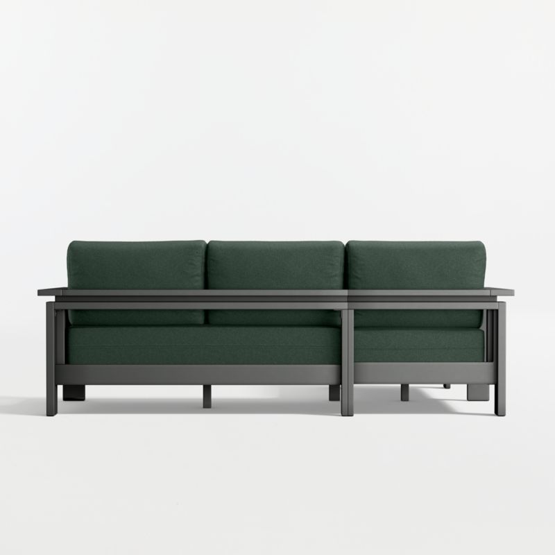 Walker 2-Piece Left-Arm Chaise Metal Outdoor Sectional with Cast Ivy Sunbrella ® Cushions - image 8 of 9