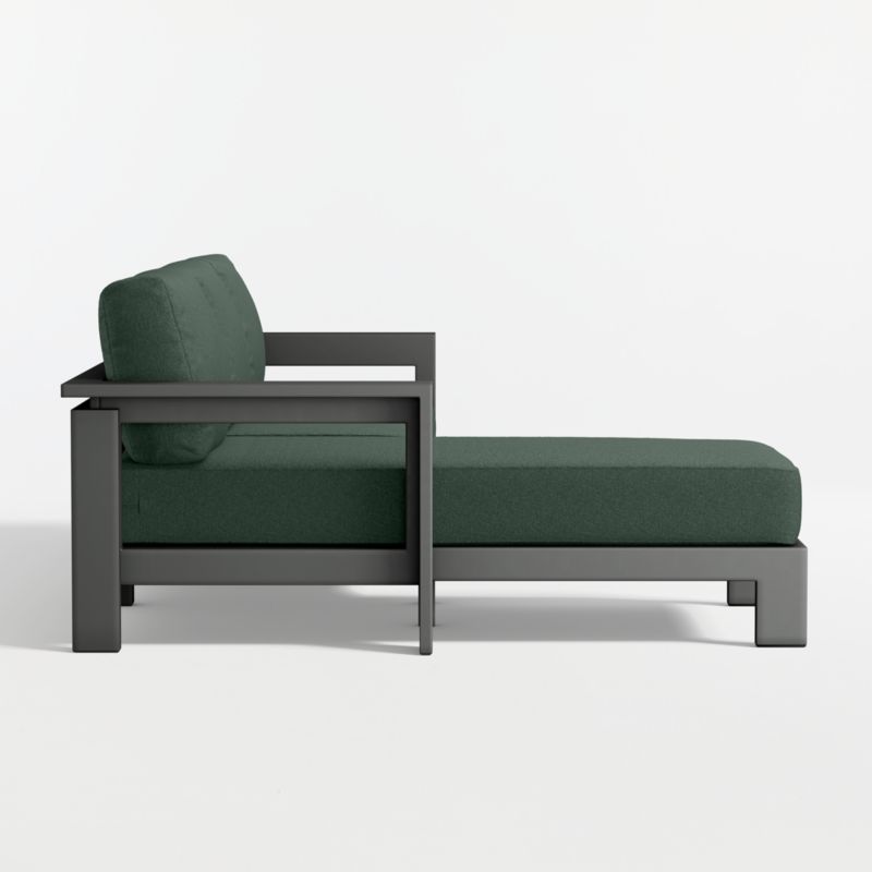 Walker 2-Piece Left-Arm Chaise Metal Outdoor Sectional with Cast Ivy Sunbrella ® Cushions - image 7 of 9