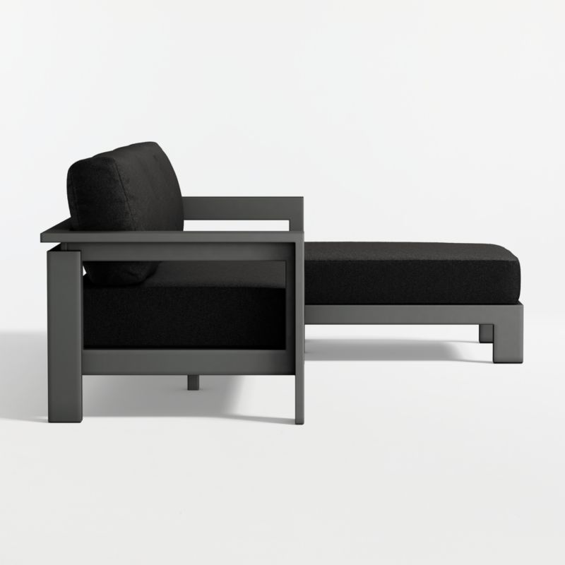 Walker 2-Piece Right-Arm Chaise Metal Outdoor Sectional with Canvas Black Sunbrella ® Cushions - image 14 of 16