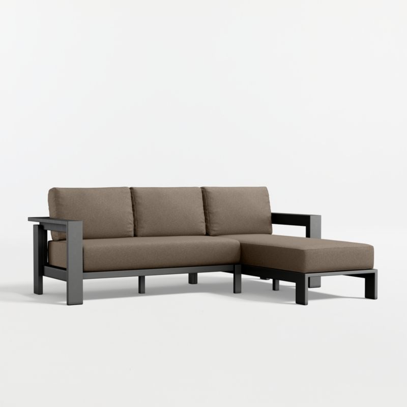 Walker 2-Piece Right-Arm Chaise Metal Outdoor Sectional with Cast Shale Sunbrella ® Cushions - image 6 of 9