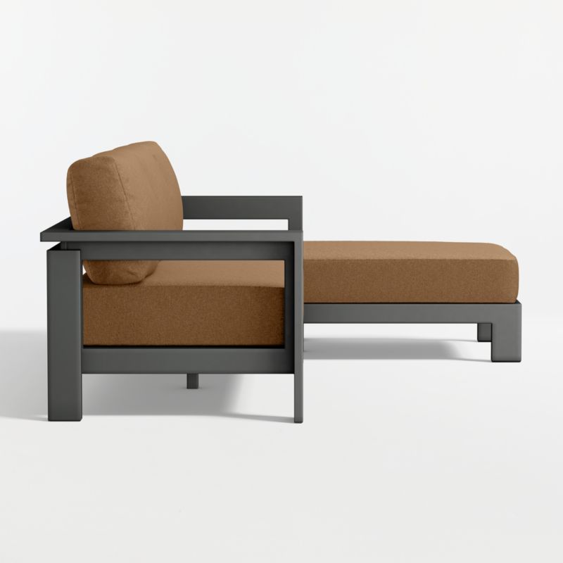 Walker 2-Piece Right-Arm Chaise Metal Outdoor Sectional with Cast Teak Sunbrella ® Cushions - image 14 of 16