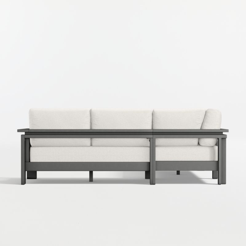 Walker Metal 3-Piece Outdoor Sectional Sofa with Canvas Canvas Sunbrella ® Cushions