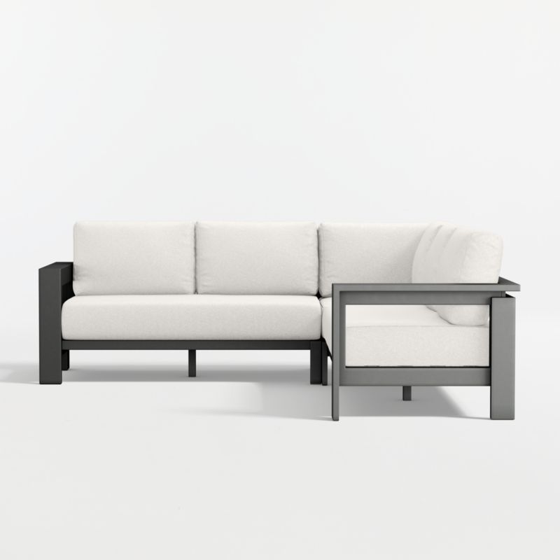 Walker Metal 3-Piece Outdoor Sectional Sofa with Canvas Canvas Sunbrella ® Cushions