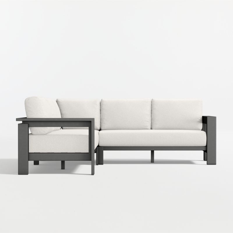 Walker Metal 3-Piece Outdoor Sectional Sofa with Canvas Canvas Sunbrella ® Cushions