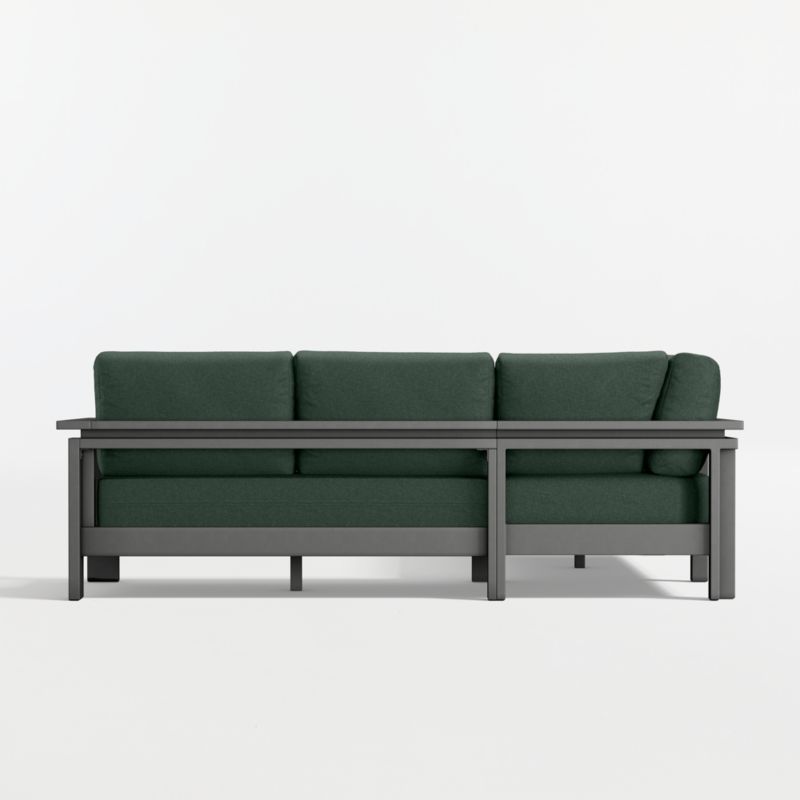 Walker Metal 3-Piece Outdoor Sectional Sofa with Cast Ivy Sunbrella ® Cushions