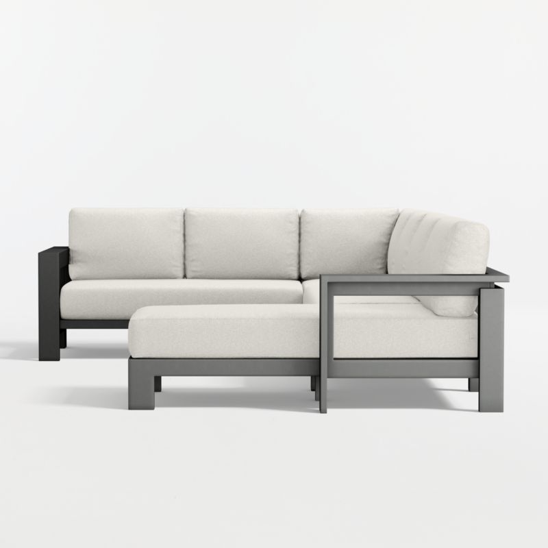 Walker Metal 4-Piece Right-Arm Chaise Outdoor Sectional Sofa with Canvas Natural Sunbrella ® Cushions - image 7 of 9