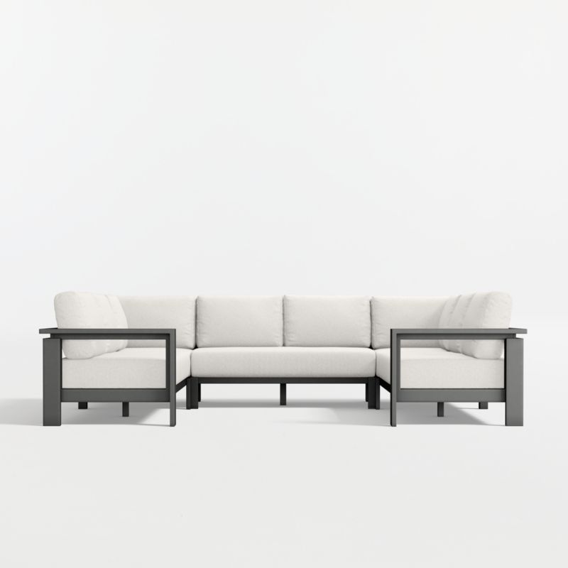 Walker Metal 5-Piece Outdoor Sectional Sofa with Canvas Canvas Sunbrella ® Cushions - image 14 of 17