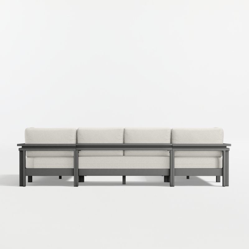 Walker Metal 5-Piece Outdoor Sectional Sofa with Canvas Natural Sunbrella ® Cushions - image 8 of 9