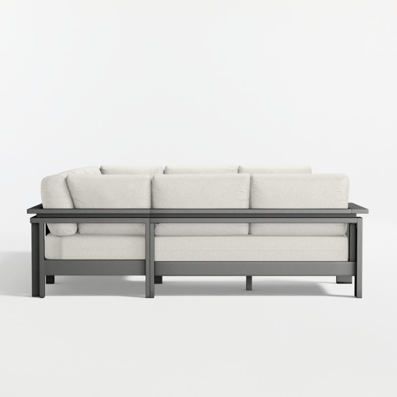 Walker Metal 5-Piece Outdoor Sectional Sofa with Canvas Natural Sunbrella ® Cushions - image 7 of 9