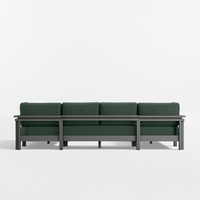 Walker Metal 5-Piece Outdoor Sectional Sofa with Cast Ivy Sunbrella ® Cushions - image 8 of 9