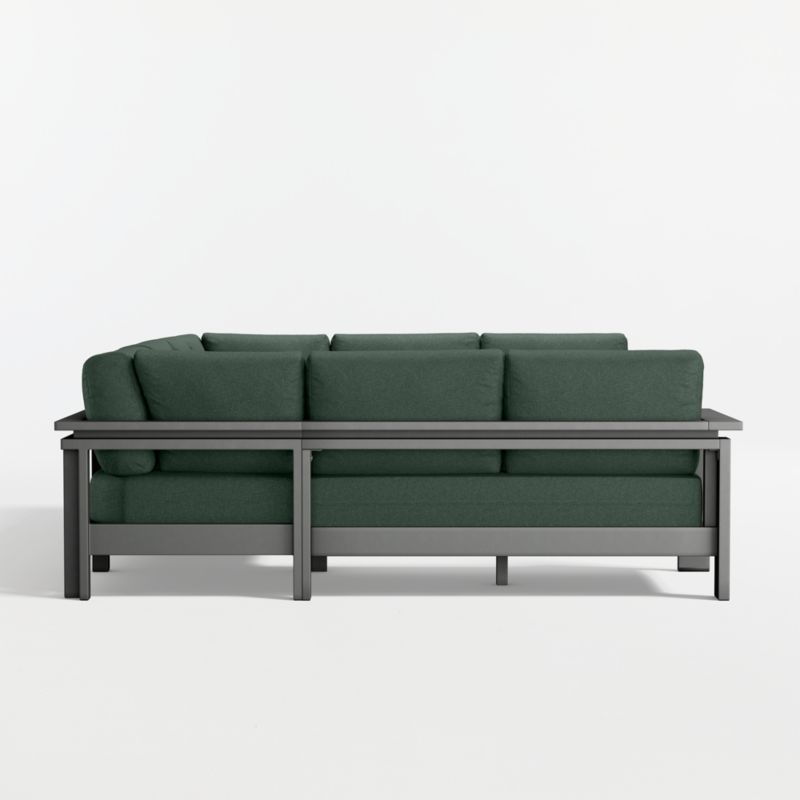 Walker Metal 5-Piece Outdoor Sectional Sofa with Cast Ivy Sunbrella ® Cushions - image 7 of 9