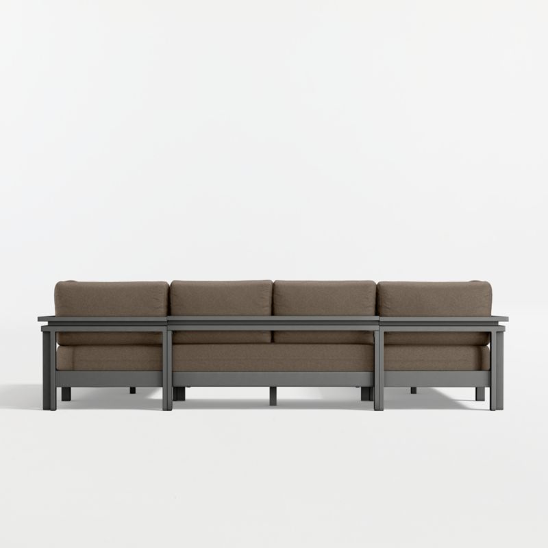 Walker Metal 5-Piece Outdoor Sectional Sofa with Cast Shale Sunbrella ® Cushions - image 8 of 9