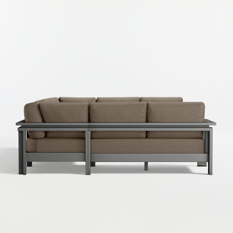 Walker Metal 5-Piece Outdoor Sectional Sofa with Cast Shale Sunbrella ® Cushions - image 7 of 9