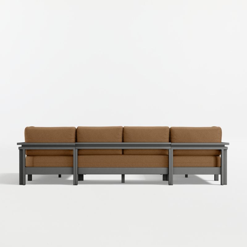 Walker Metal 5-Piece Outdoor Sectional Sofa with Cast Teak Sunbrella ® Cushions - image 15 of 16