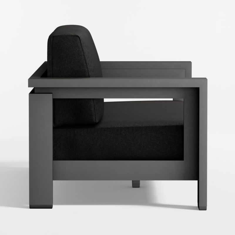 Walker 63" Metal Outdoor Loveseat with Canvas Black Sunbrella ® Cushions - image 13 of 16