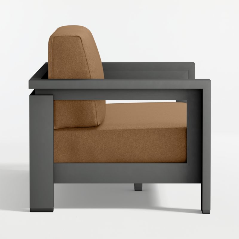 Walker 63" Metal Outdoor Loveseat with Cast Teak Sunbrella ® Cushions - image 13 of 16