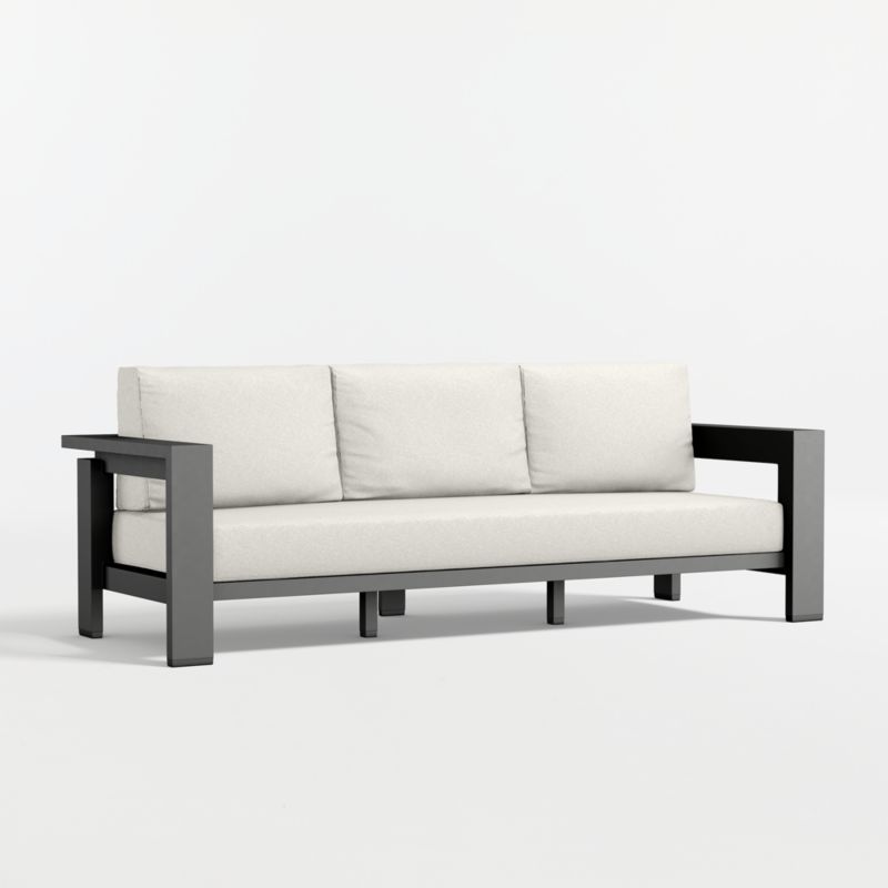 Walker 90" Metal Outdoor Sofa with Canvas Natural Sunbrella ® Cushions - image 5 of 9