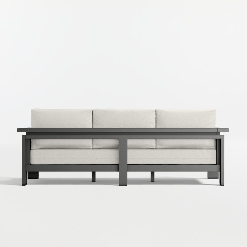 Walker 90" Metal Outdoor Sofa with Canvas Natural Sunbrella ® Cushions - image 7 of 9