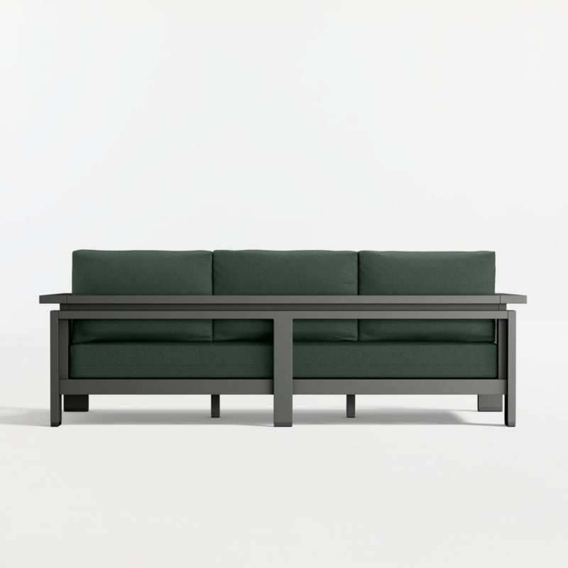 Walker 90" Metal Outdoor Sofa with Cast Ivy Sunbrella ® Cushions - image 15 of 17