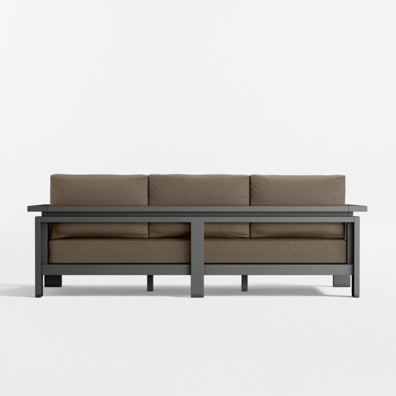 Walker 90" Metal Outdoor Sofa with Cast Shale Sunbrella ® Cushions - image 7 of 9