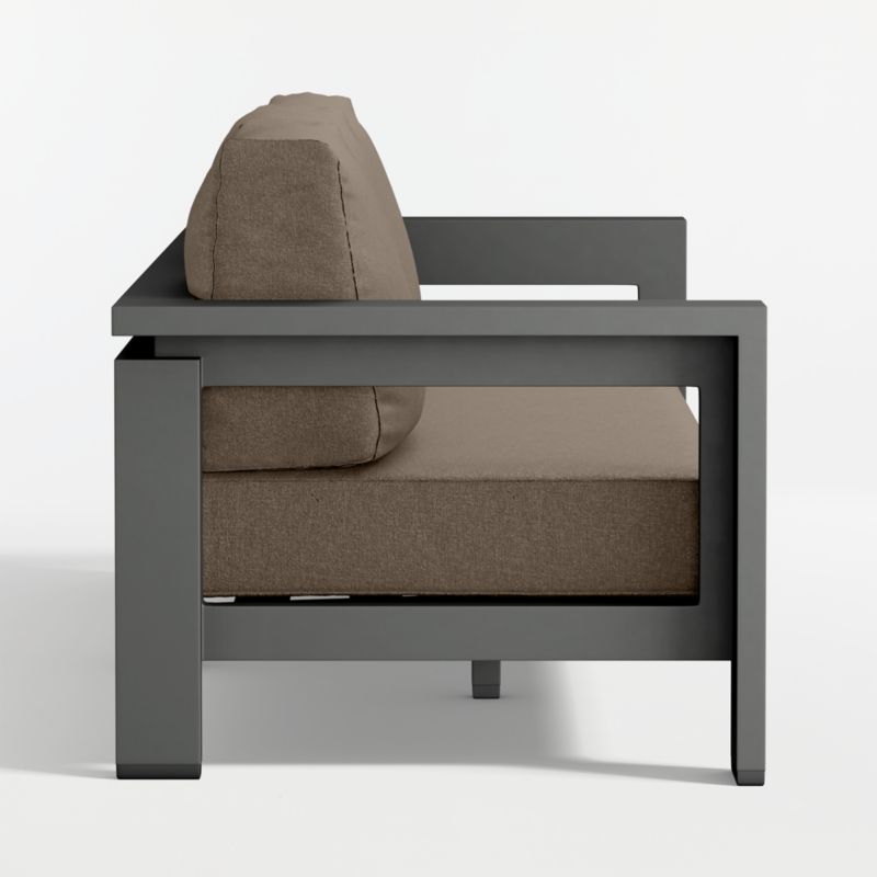 Walker 90" Metal Outdoor Sofa with Cast Shale Sunbrella ® Cushions - image 6 of 9