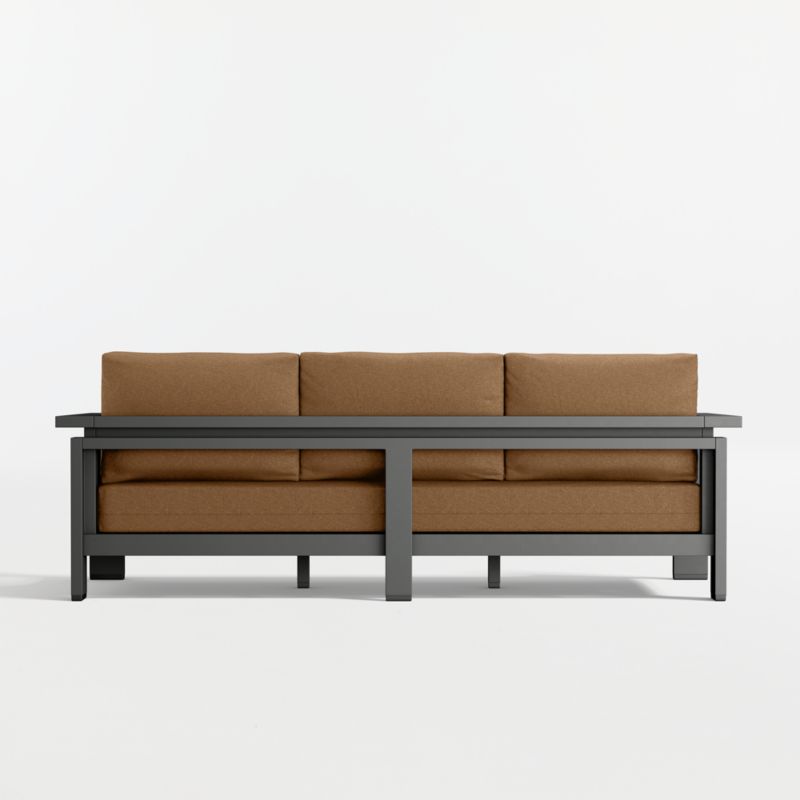 Walker 90" Metal Outdoor Sofa with Cast Teak Sunbrella ® Cushions - image 14 of 16