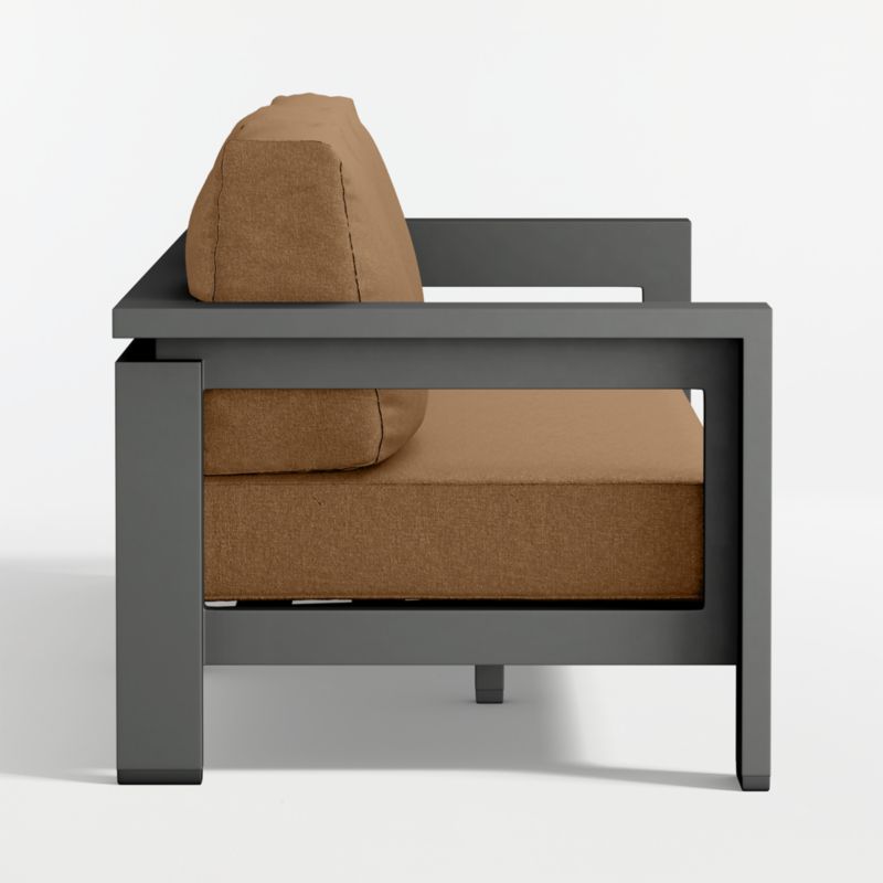 Walker 90" Metal Outdoor Sofa with Cast Teak Sunbrella ® Cushions - image 13 of 16