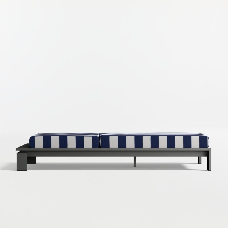 Walker Metal Outdoor Sun Lounger with Navy and White Cabana Stripe Sunbrella ® Cushion - image 6 of 9