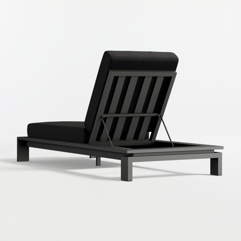 Walker Metal Outdoor Sun Lounger with Canvas Black Sunbrella ® Cushion - image 7 of 9