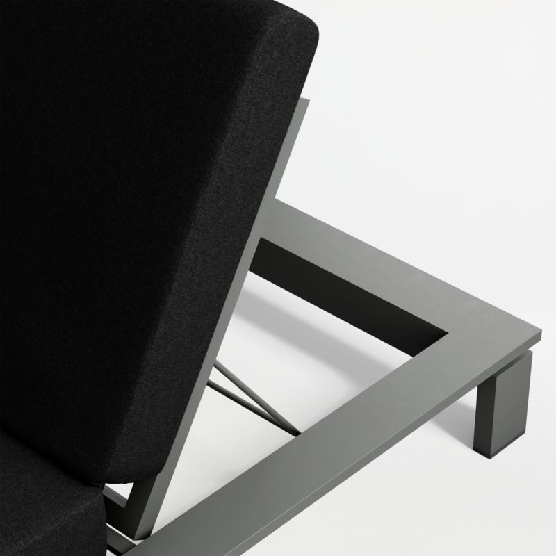 Walker Metal Outdoor Sun Lounger with Canvas Black Sunbrella ® Cushion - image 8 of 9