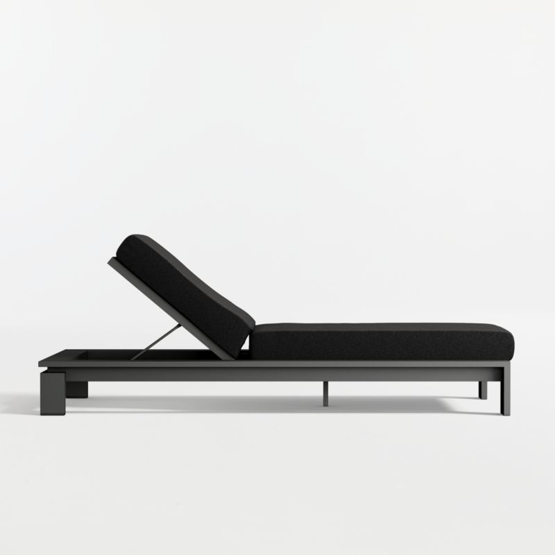 Walker Metal Outdoor Sun Lounger with Canvas Black Sunbrella ® Cushion - image 5 of 9