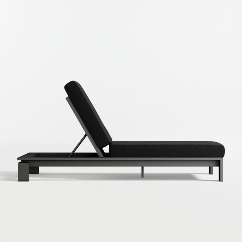 Walker Metal Outdoor Sun Lounger with Canvas Black Sunbrella ® Cushion - image 4 of 9