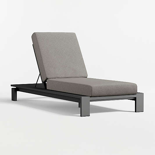 Walker Metal Outdoor Sun Lounger with Canvas Charcoal Sunbrella ® Cushions