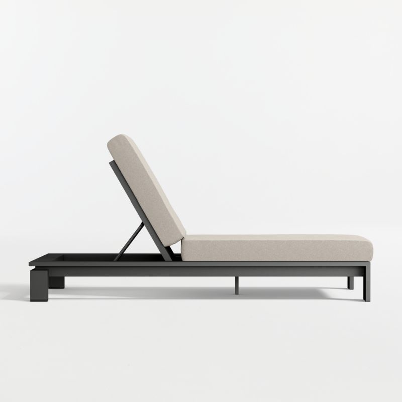 Walker Metal Outdoor Sun Lounger with Canvas Flax Sunbrella ® Cushion - image 4 of 9