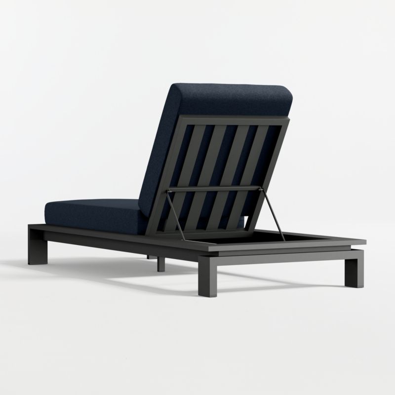 Walker Metal Outdoor Sun Lounger with Canvas Navy Sunbrella ® Cushion - image 7 of 9