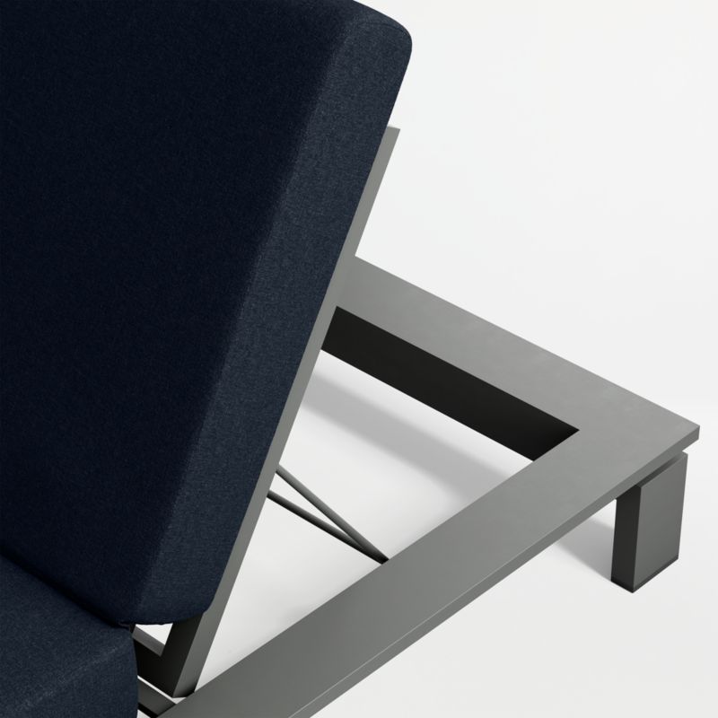 Walker Metal Outdoor Sun Lounger with Canvas Navy Sunbrella ® Cushion - image 8 of 9