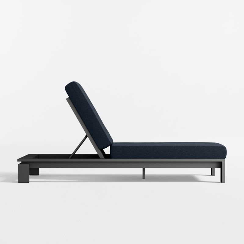 Walker Metal Outdoor Sun Lounger with Canvas Navy Sunbrella ® Cushion - image 4 of 9