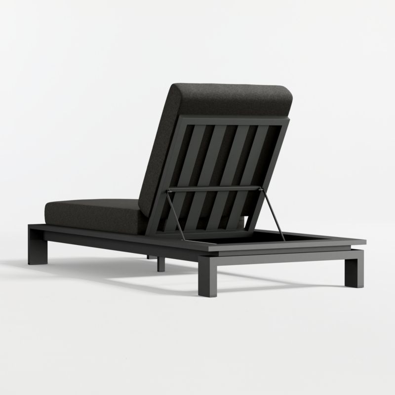 Walker Metal Outdoor Sun Lounger with Cast Charcoal Sunbrella ® Cushion - image 7 of 9