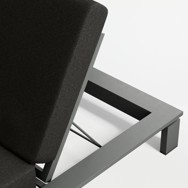 Walker Metal Outdoor Sun Lounger with Cast Charcoal Sunbrella ® Cushion - image 8 of 9