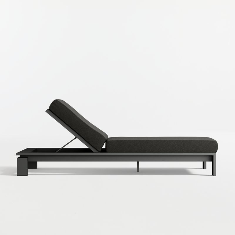 Walker Metal Outdoor Sun Lounger with Cast Charcoal Sunbrella ® Cushion - image 5 of 9