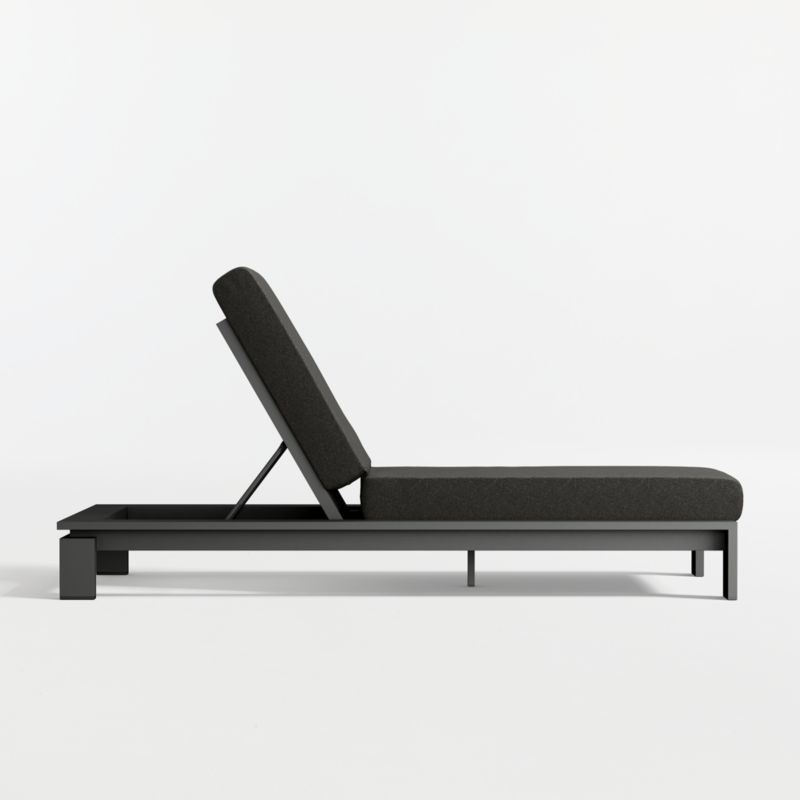 Walker Metal Outdoor Sun Lounger with Cast Charcoal Sunbrella ® Cushion - image 4 of 9