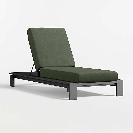 Walker Metal Outdoor Sun Lounger with Cast Sage Sunbrella ® Cushion