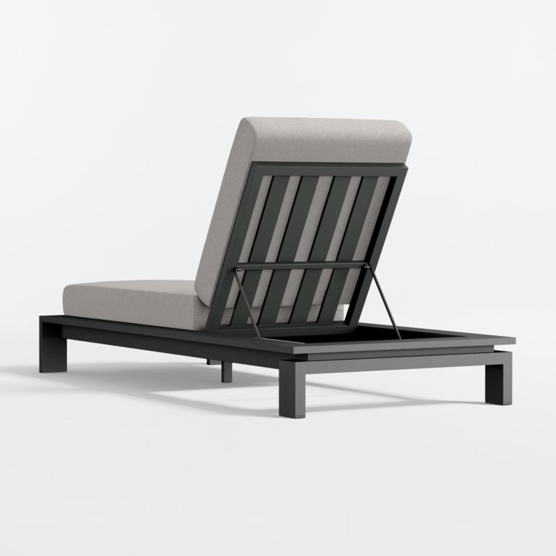 Walker Metal Outdoor Sun Lounger with Cast Silver Sunbrella ® Cushion - image 7 of 9