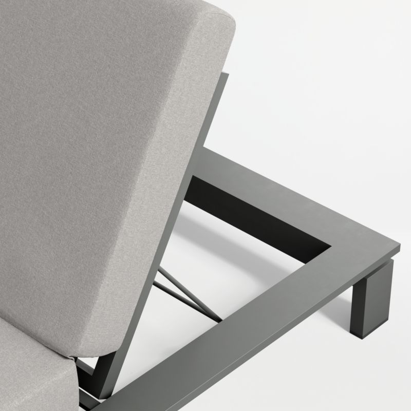 Walker Metal Outdoor Sun Lounger with Cast Silver Sunbrella ® Cushion - image 8 of 9