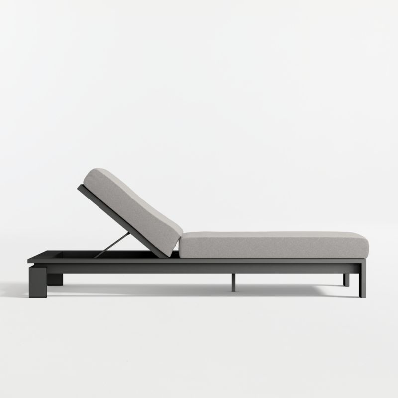 Walker Metal Outdoor Sun Lounger with Cast Silver Sunbrella ® Cushion - image 5 of 9