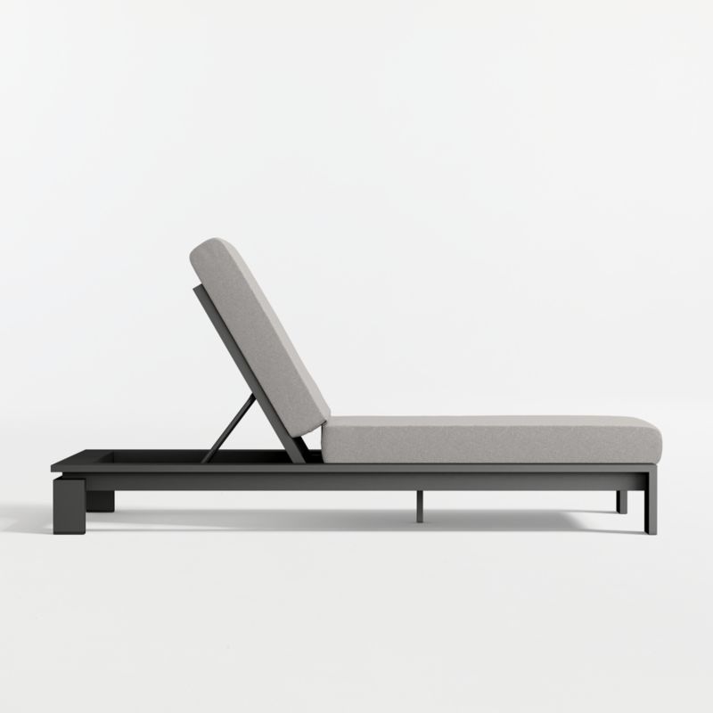 Walker Metal Outdoor Sun Lounger with Cast Silver Sunbrella ® Cushion - image 4 of 9